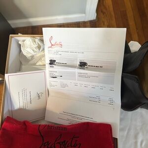 Christian Louboutin Black Leather Heeled Boots size 41